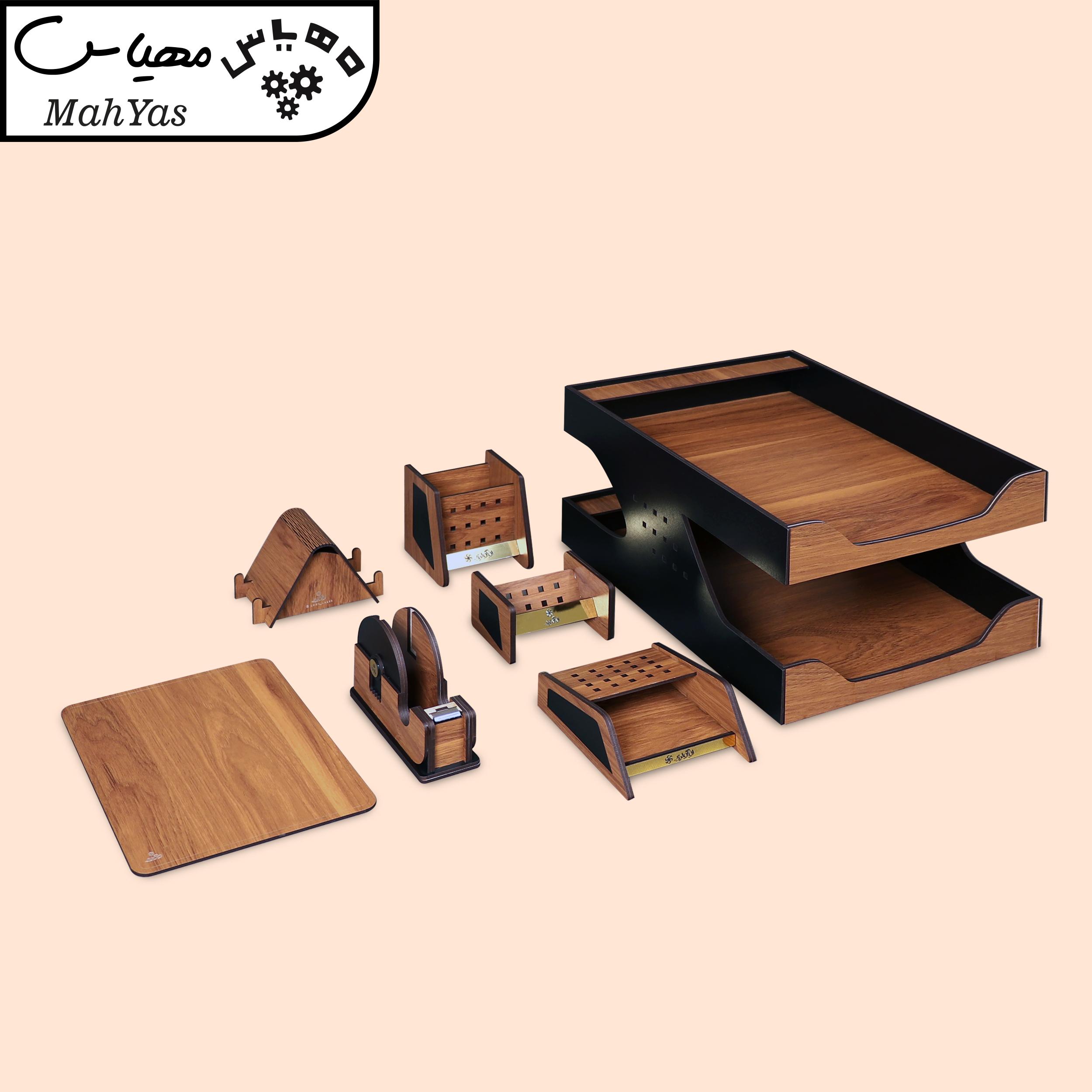 ست لوازم اداری رومیزی لوگولیزر مدل دیپلمات مجموعه 7 عددی