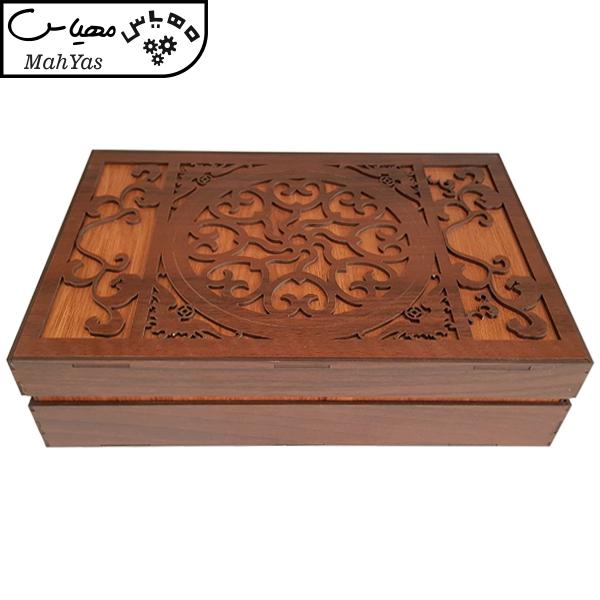 جعبه رومیزی تی بگ و تنقلات و زیر لیوانی مدل Mate Gol کد KU19