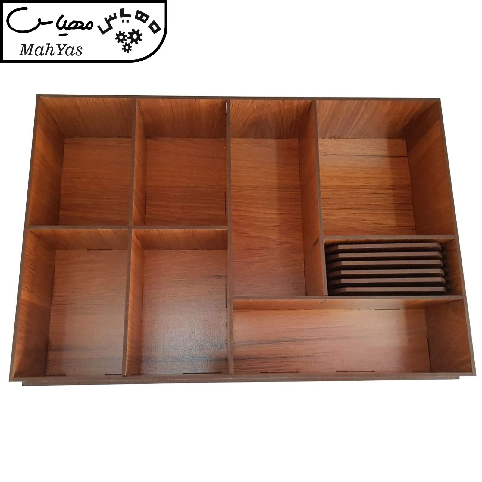 جعبه رومیزی تی بگ و تنقلات و زیر لیوانی مدل کویر کد KU18