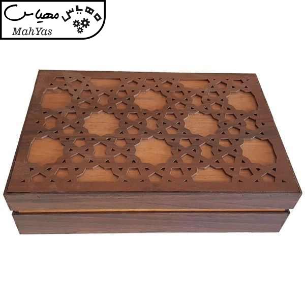 جعبه رومیزی تنقلات و چای کیسه ای و زیر لیوانی مدل Glori کد KU25