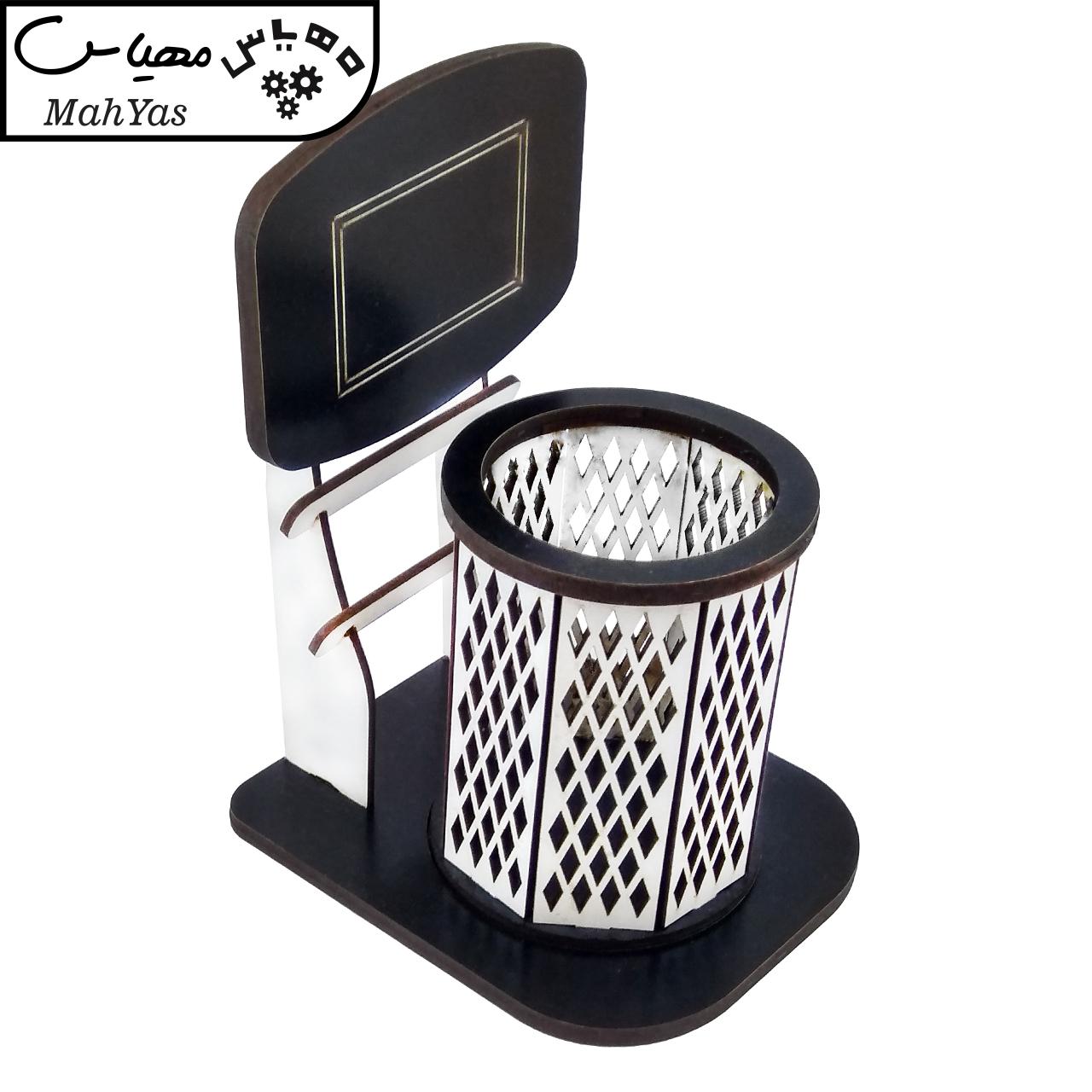 جامدادی رومیزی مهدی یار طرح سبد بسکتبال استوانه ای