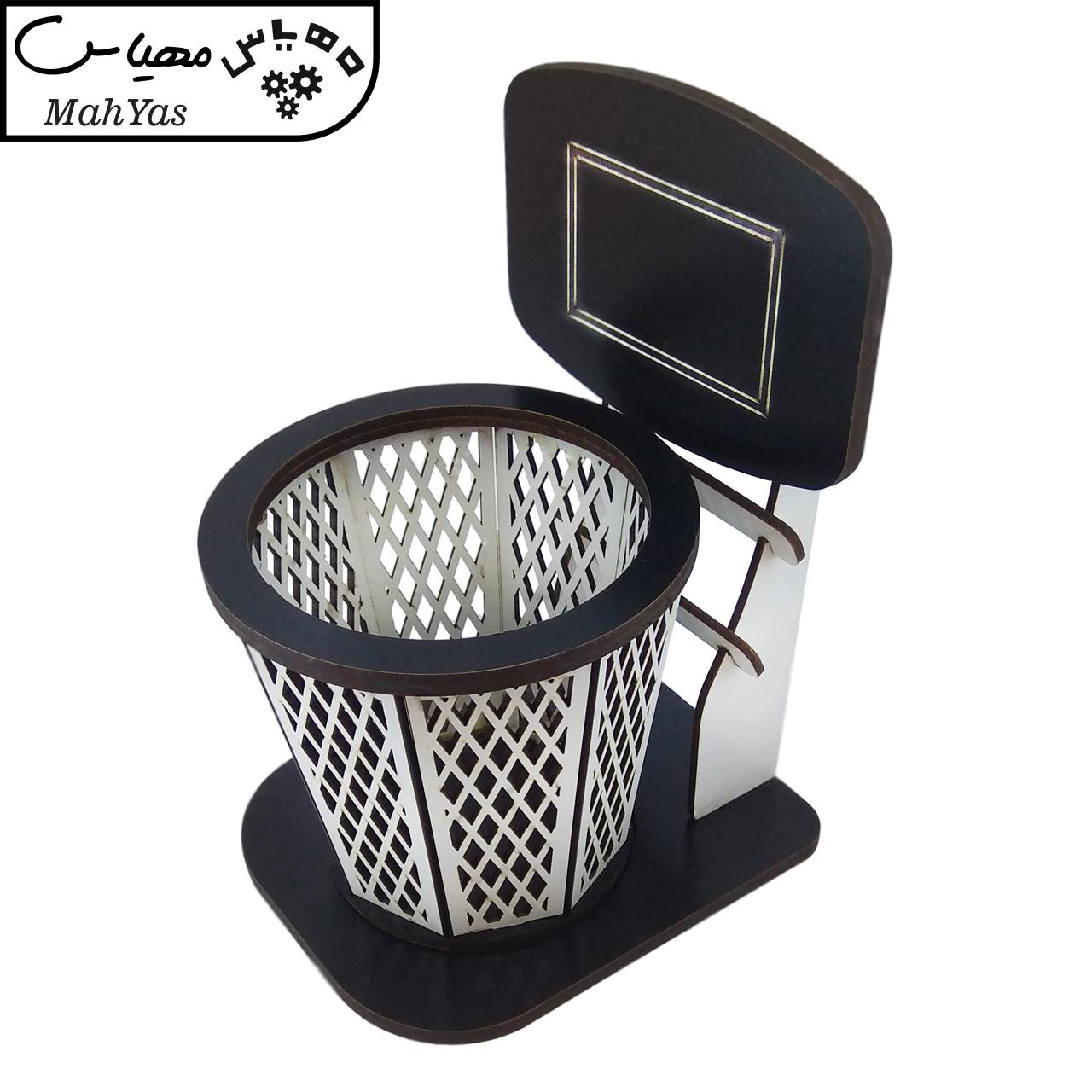 جامدادی رومیزی مهدی یار طرح سبد بسکتبال مخروطی