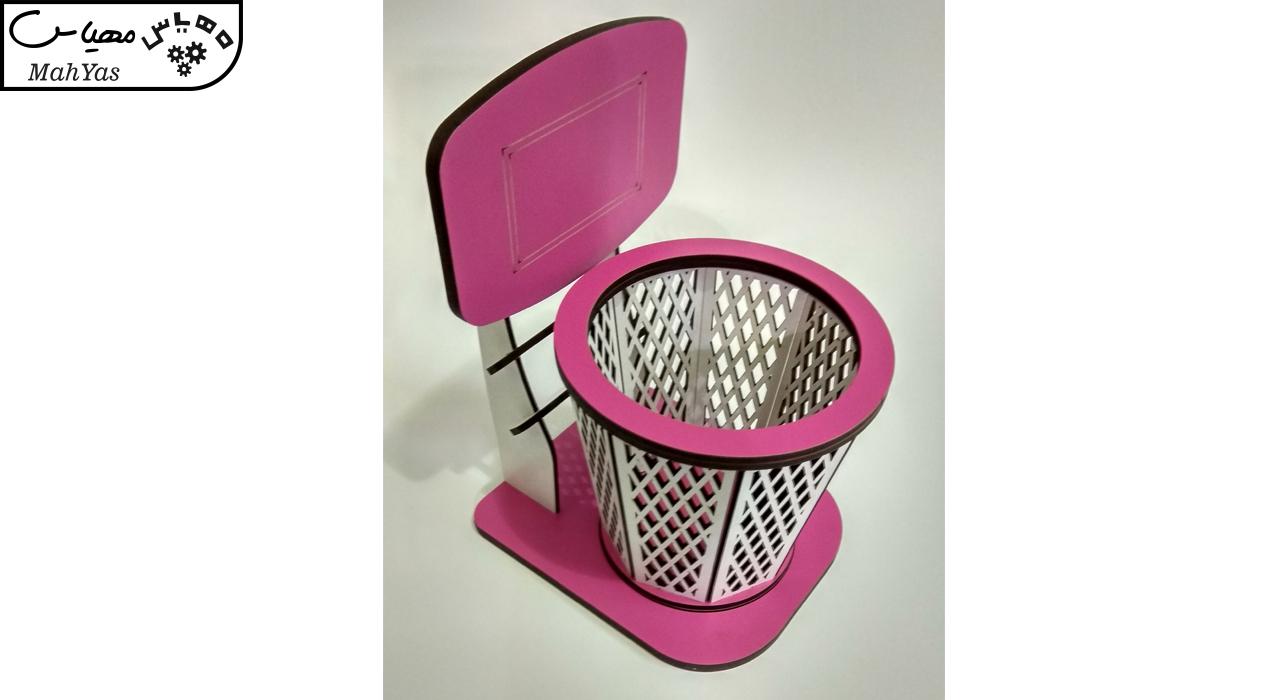 جامدادی رومیزی مهدی یار طرح سبد بسکتبال مخروطی