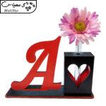 تندیس و گلدان چوبی مهدی یار مدل حرف A