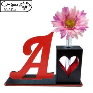 تندیس و گلدان چوبی مهدی یار مدل حرف A