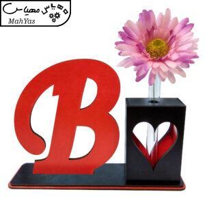 تندیس و گلدان چوبی مهدی یار مدل حرف B
