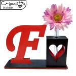 تندیس و گلدان چوبی مهدی یار مدل حرف F
