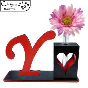 تندیس و گلدان چوبی مهدی یار مدل حرف Y