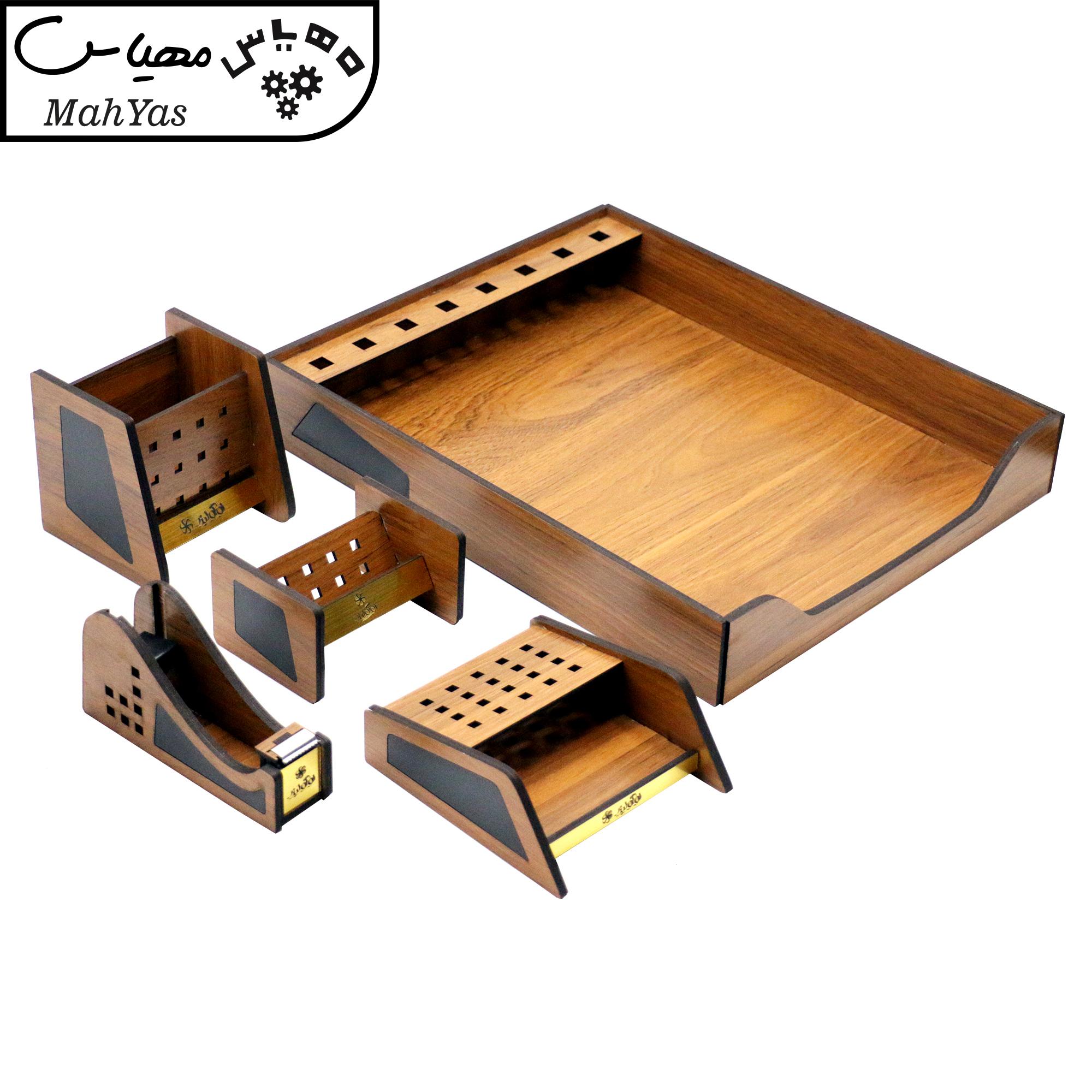 ست لوازم اداری رومیزی لوگولیزر مدل Amazon BL مجموعه 5 عددی