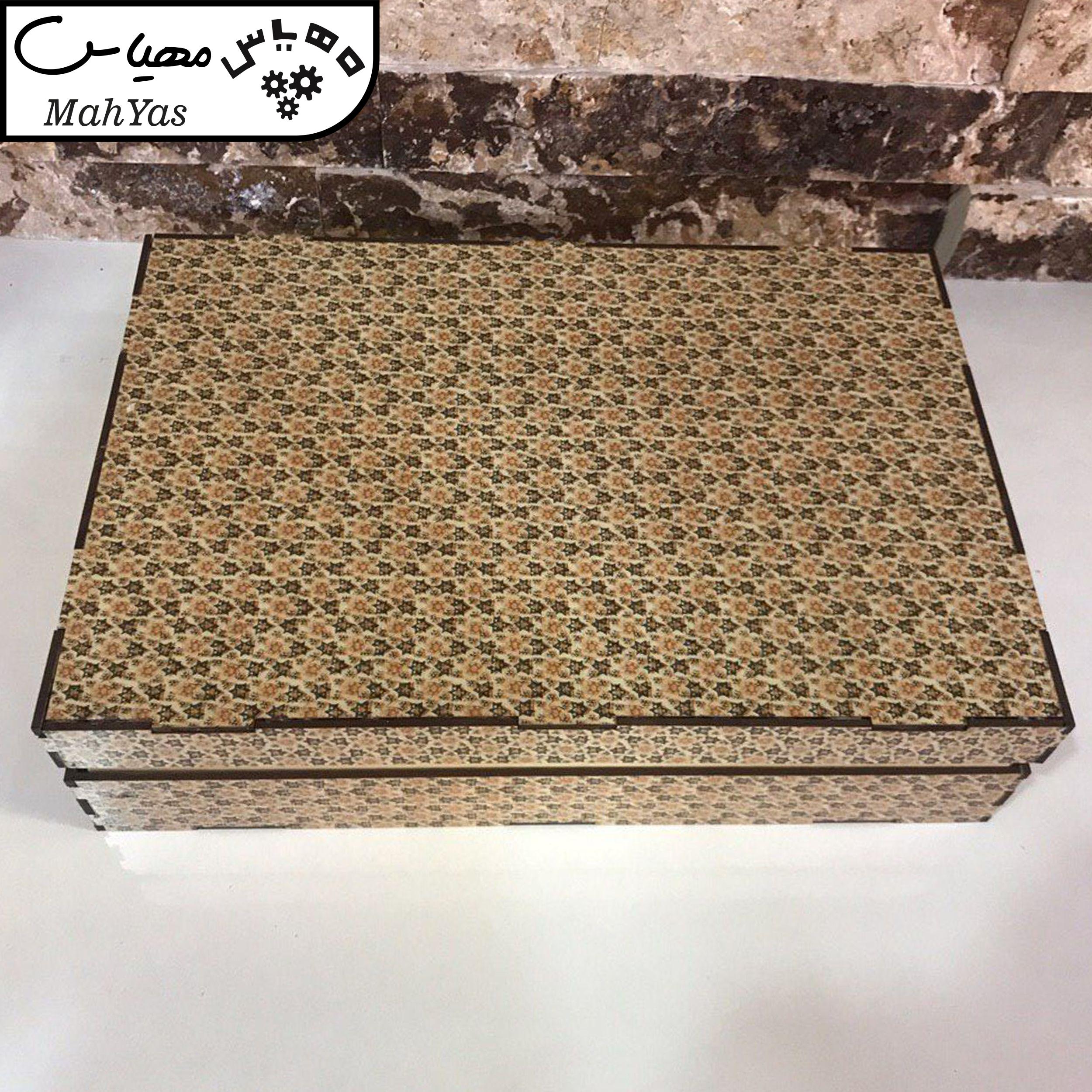 جعبه رومیزی تی بگ و تنقلات و زیر لیوانی مدل اصفهان کد KL34