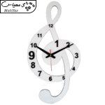 ساعت دیواری برتاریو مدل ملودی سفید