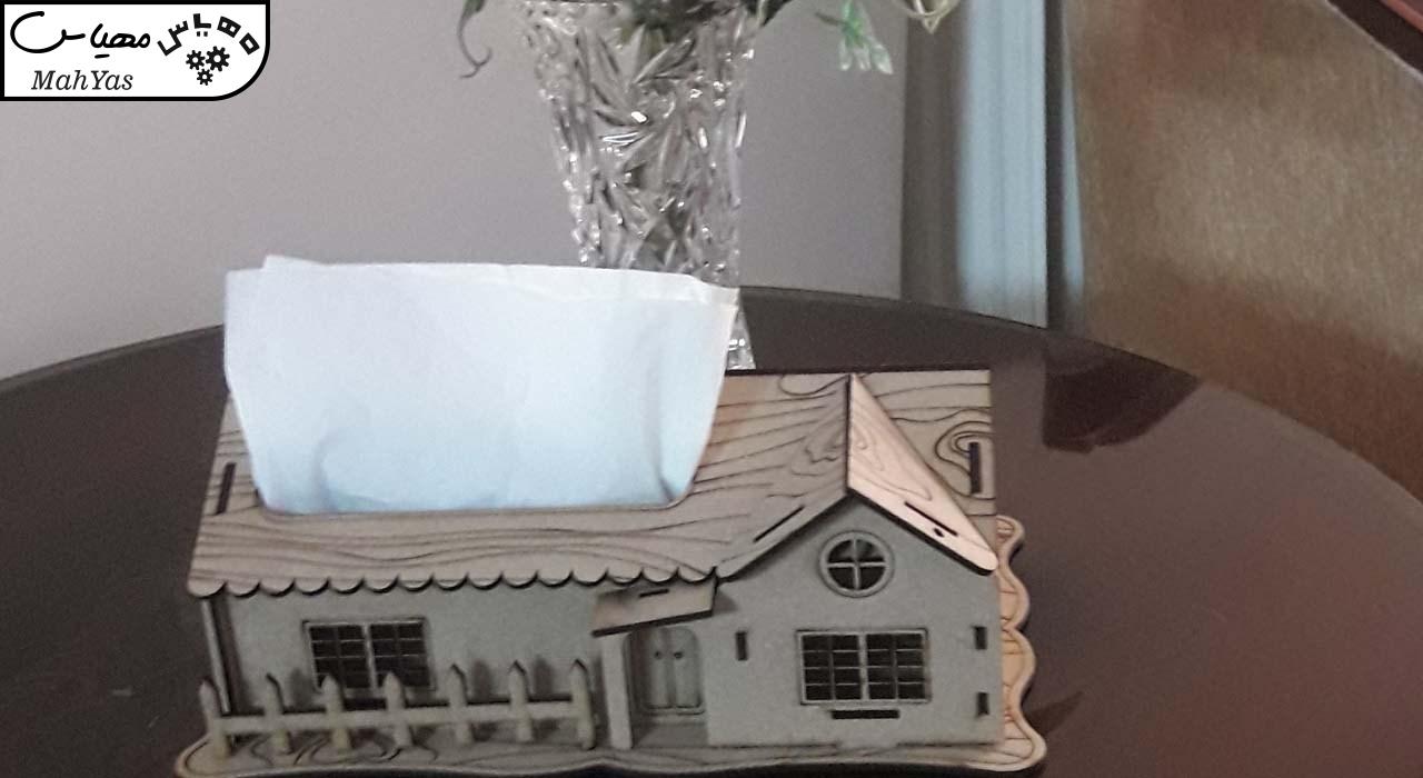 جعبه دستمال کاغذی کلبه مدل Dt-1431