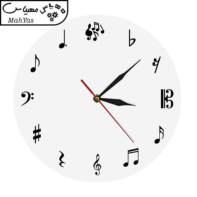 ساعت دیواری دکونوشاپ طرح موسیقی