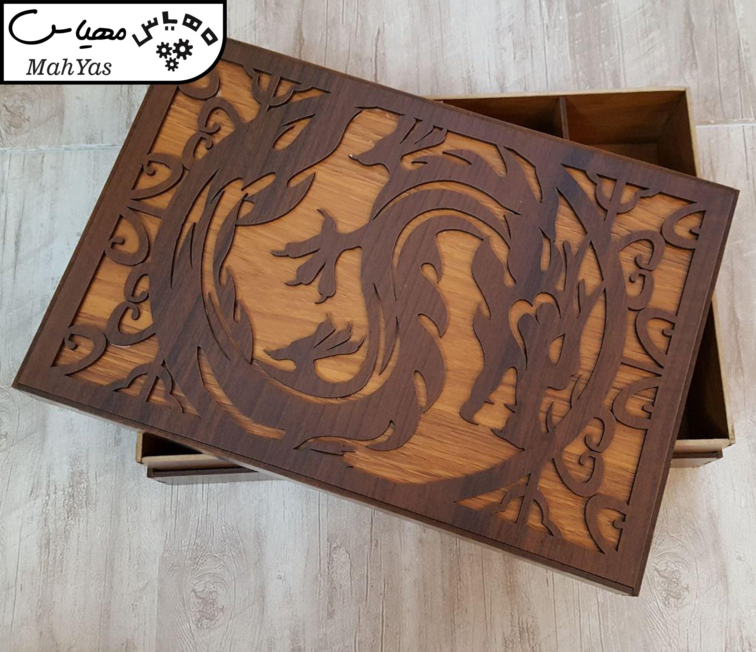 جعبه رومیزی تی بگ و تنقلات و زیر لیوانی مدل nova کد KU27