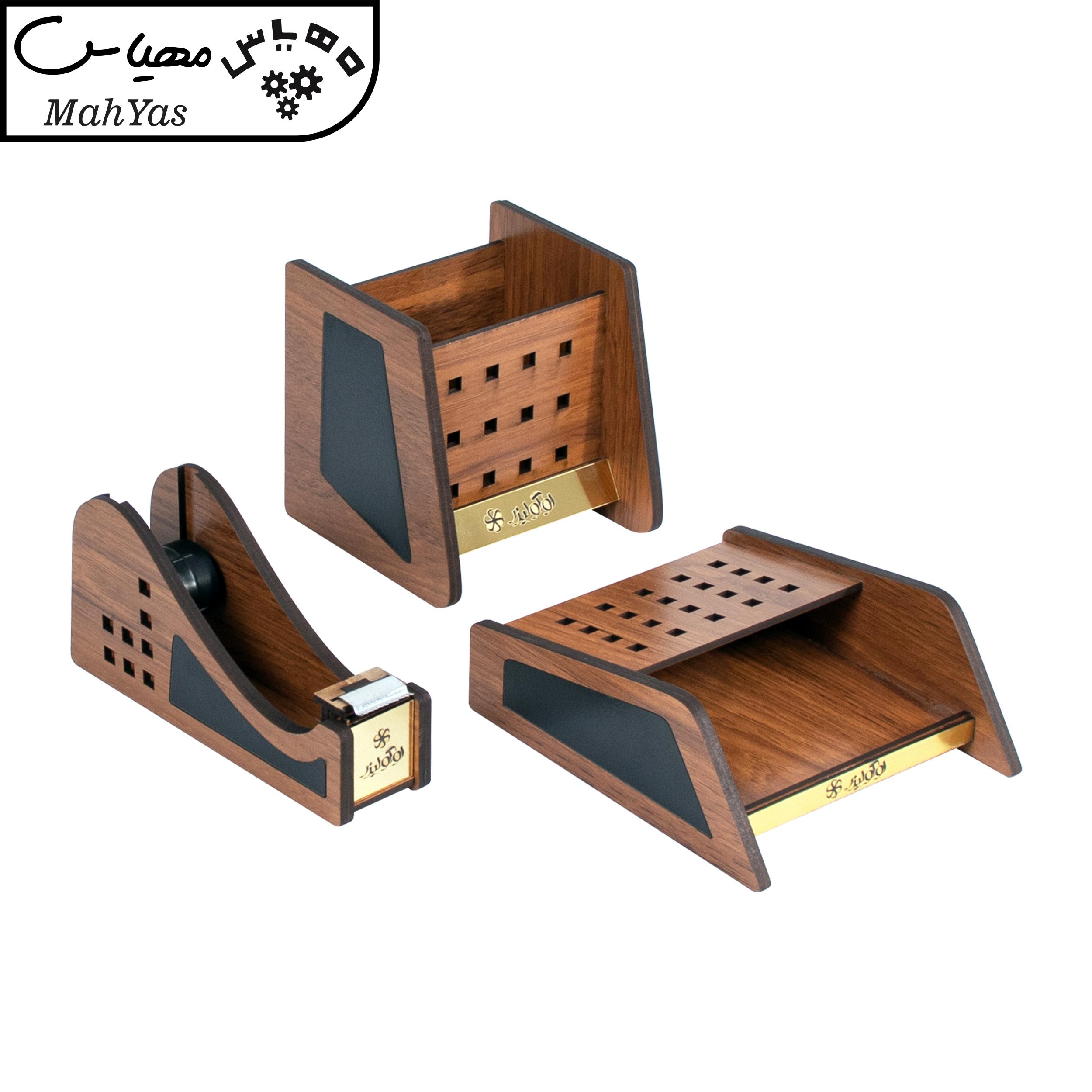 ست لوازم اداری رومیزی لوگولیزر مدل Amazon BL مجموعه 3 عددی