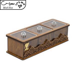 جعبه پذیرایی نارسی مدل لوکسی سه خانه کد 03