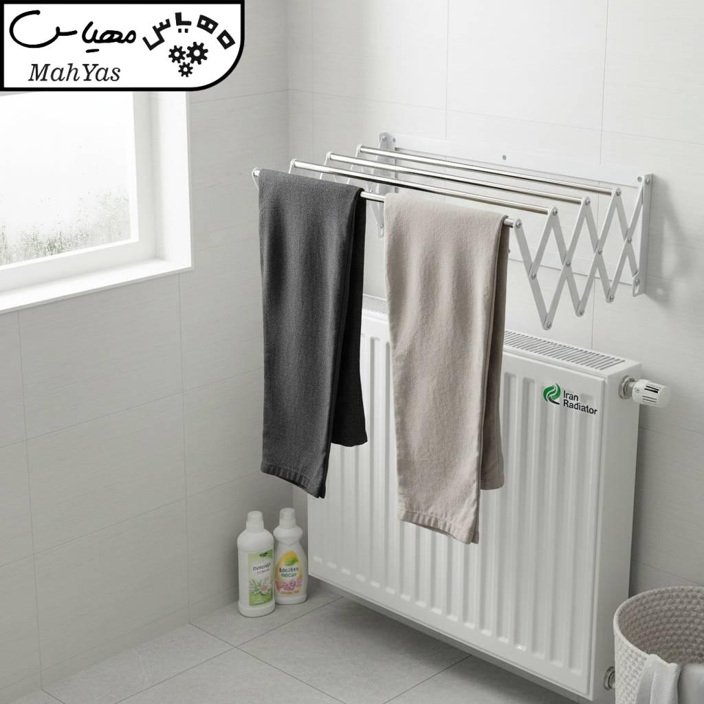 خرید بند رخت آکاردئونی مهیاس تمام استیل