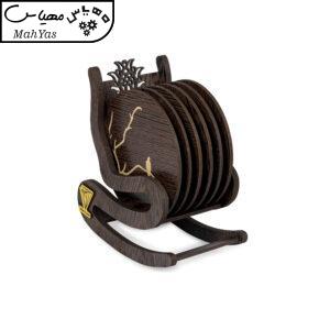 زیرلیوانی نارسی مدل تک پرنده بسته 6 عددی