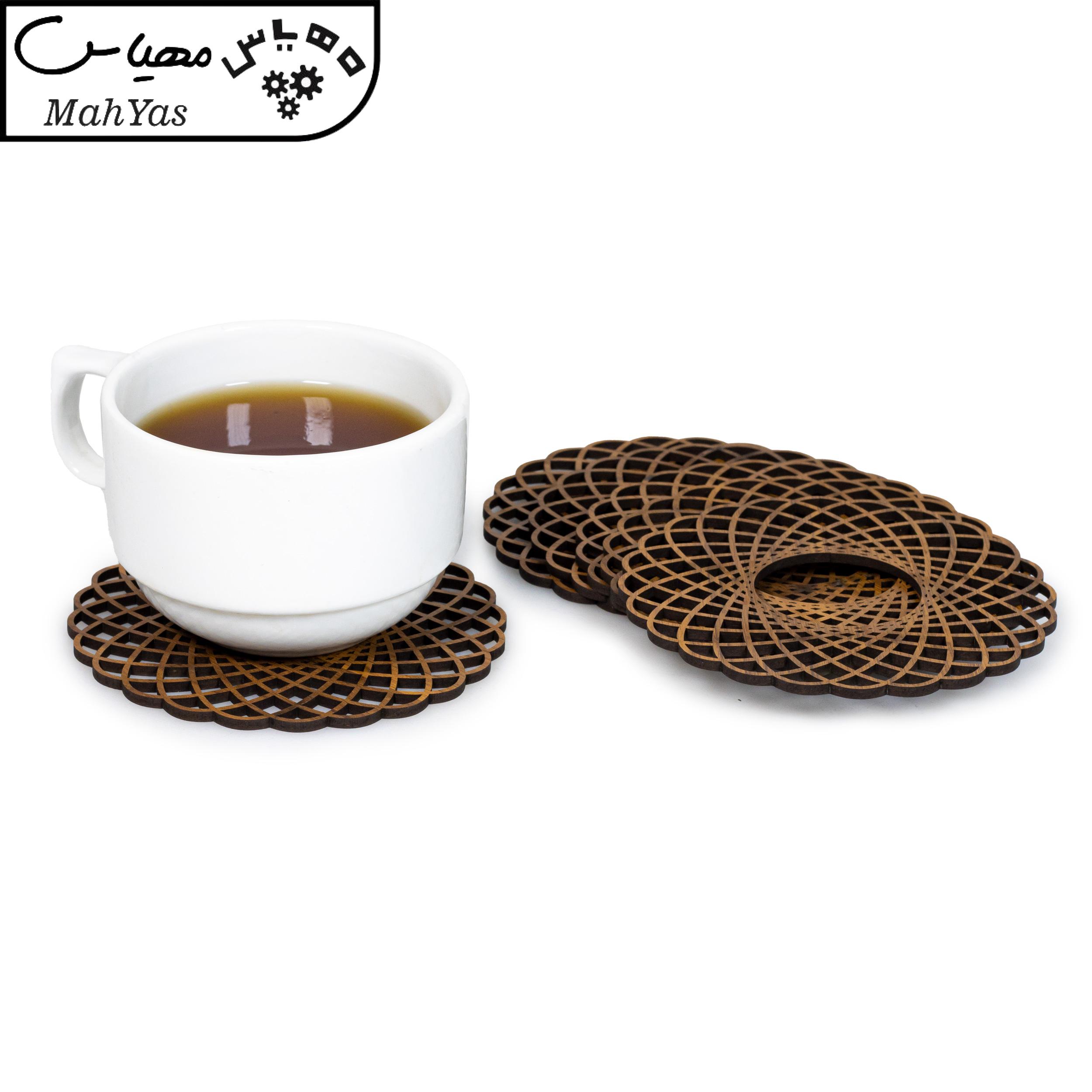 زیر لیوانی نارسی مدل 3 بعدی بسته 6 عددی