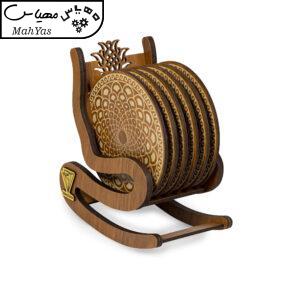 زیرلیوانی نارسی مدل نقش بسته 6 عددی